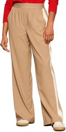 Sanctuary Wide Leg Track Pants in Almond at Nordstrom, Size Xx-Large