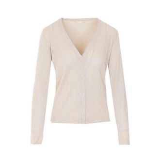 Liu Jo Cardigans, female, Beige, Size: XS Cardigan in maglia