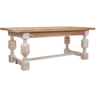 Wanderlust Deco Wanderlust Deco - Mesa De Madera Tallada Blanca 200x90x78