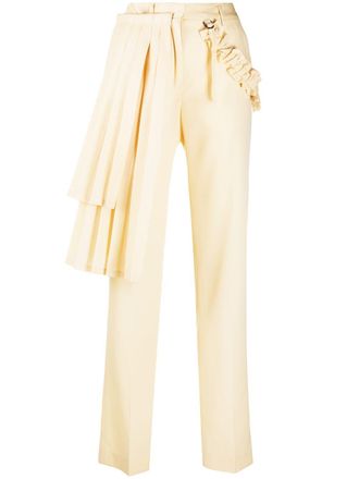Off-white Geplooide pantalon - Beige