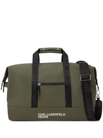 Karl Lagerfeld logo-plaque luggage - men - Polyurethane - One Size - Green