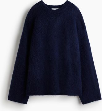 H&M Oversize-Pullover aus Mohairmix - Blue