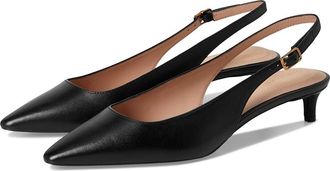 Cole Haan Go-to Jocelyn Slingback Pumps High Womens Heels Black Leather : 10.5 B - Medium