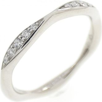Chanel Platinum Platinum 950 Band Ring (Pre-Owned)