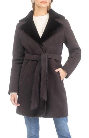 Gorski Genuine Shearling Stroller, Belt in Dark Brown at Nordstrom, Size X-Large