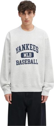 Sporty & Rich Yankees Ivy Crewneck - Heren - Sweatshirts - Grijs - S - Katoen - Hoodies & sweatvesten