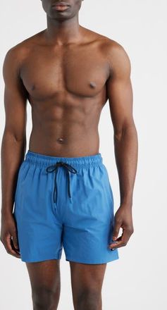 BOSS Shark Swim Trunks in Bright Blue at Nordstrom, Size Xx-Large