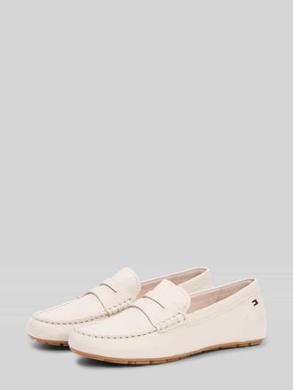 Tommy Hilfiger Mokassins aus Veloursleder in Offwhite, Gr&ouml;&szlig;e 36