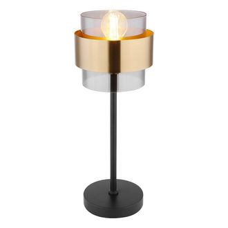 Globo Lighting L&aacute;mpara De Mesa - Milley - Lat&oacute;n Negro - Vidrio - &Oslash; 18cm - Globo