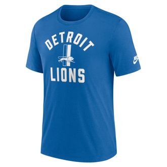 Nike Detroit Lions Favorable Timeline Nike Mens NFL T-Shirt in Blue | NJFD4KR9SV-NC4