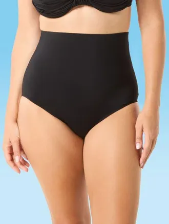 Coco Reef Serenity High Waist Bikini Swim Bottom in Cast-Black at Nordstrom, Size Medium