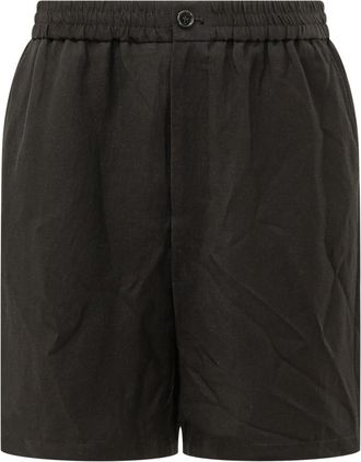 Ami Black Solid Shorts