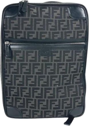 Fendi Pre-owned Leather fendi-bags - Dames - Vintage Weekendtas - Grijs - ONE Size - Vintage