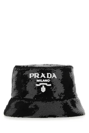 Prada Black sequins bucket hat
