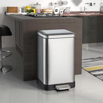 Stark Cubo De Basura Con Pedal De 30 Litros Para Cocina De Acero Dise&ntilde;o Kleen