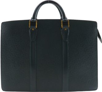 Louis Vuitton Episea Green Taiga Leather Briefcase (Pre-Owned)