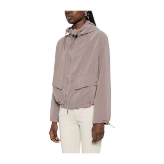Emporio Armani Nylon Blouson Jacket - female - Emporio Armani - Light Jackets - Brown - L - Jackets