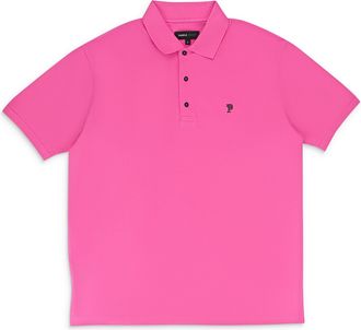 Purple PIQUE KNIT POLO PINK POLO SHIRTS