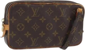 Louis Vuitton Pre-owned Monogram Canvas Schoudertas - Dames - Vintage Schoudertas - Bruin - ONE Size - Leer - Vintage