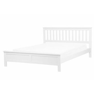 Beliani Beliani - Letto in Legno di Pino Bianco con Rete a Doghe 140 x 200 cm Mayenne