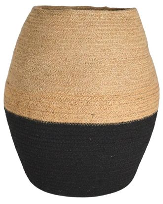 BIDKhome Bidkhome Black & Natural Flower Vase