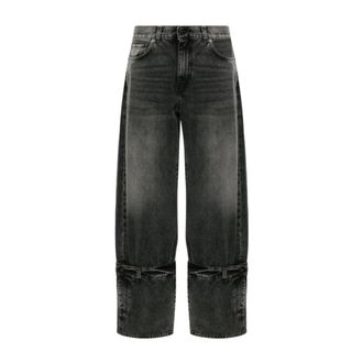 Haikure Wijde Jeans - Dames - Loose Fit Jeans - Zwart - W29 - Katoen - Jeans