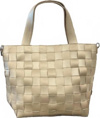Ilse Jacobsen Womens Braided Crossbody Shopper Tote In Platinum
