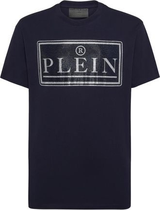 Philipp Plein T-shirt met ronde hals - Heren - T-shirts - Blauw - L - Katoen - Tops