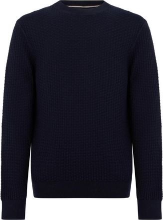 HUGO BOSS H-Imberto Gebreide Trui - Heren - Ronde hals truien - Zwart - XL - Katoen - Truien & Vesten