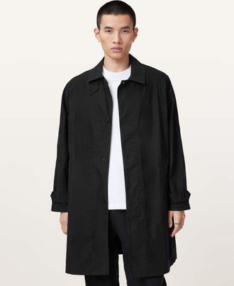 AllSaints Mens Cotton Tillman Mac Overcoat, Size: XXL