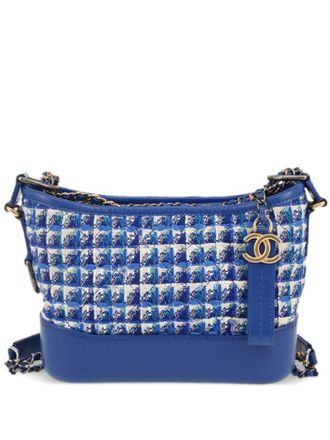 Chanel 2019 small Gabrielle shoulder bag - women - Leather/Canvas - One Size - White