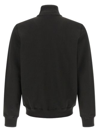 Diesel Logo-Embroidered Brushed Cotton Sweatshirt - Black