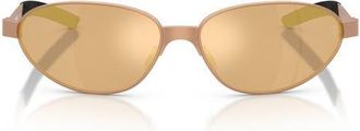 Ferrari 64mm Oversize Oval Sunglasses in Rose Gold Matte /Pink/Grey at Nordstrom