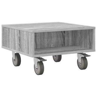 vidaXL Mesa Lateral Con Ruedas Gris Sonoma 50,5 X 50 X 30 Cm Vidaxl