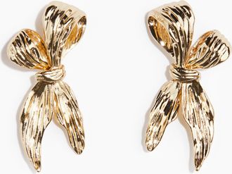 H&M Schleifenf&ouml;rmige Ohrringe - Gold
