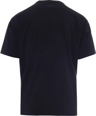 Maison Margiela Mens T-Shirt Painted Logo Black T-Shirts And Polos