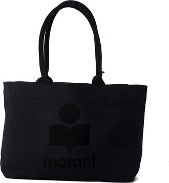 Isabel Marant Yenky Zipped Cotton Canvas Logo Tote Bag