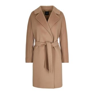 Max Mara Dames, Mantels, Bruin, Maat: 2XS Wol