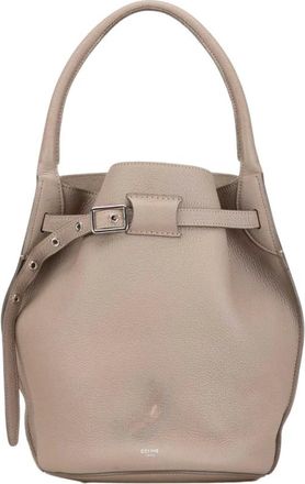 Celine Pre-owned The Leather Big Bag Bucket - Pre-owned - Mujer - Beige - ONE SIZE