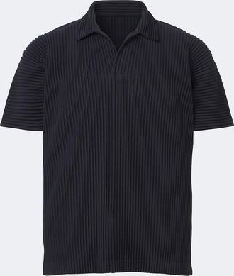 Homme Pliss&eacute; Issey Miyake Homme Pliss&eacute; Issey Miyake Basics pleated polo shirt