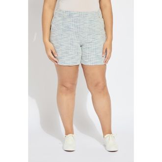 Lyss&eacute; Lily Pull-On Mid Thigh Summer Tweed Shorts in Azzuro Tweed at Nordstrom, Size 1 X