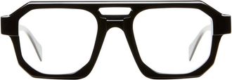 Kuboraum Glasses, female, Black, ONE SIZE, Black Shine Navigator Eyeglasses