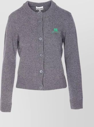 Ganni future knit cardigan crewneck