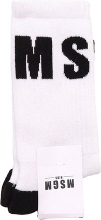 Msgm Calzini Msgm Unisex Bianco/Bianco