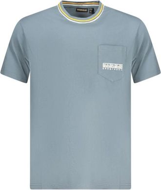 Napapijri T-shirt met korte mouwen - Heren - T-shirts - Blauw - S - Katoen - Tops