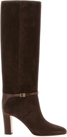 Valentino Garavani Pattie High Boots - female - Valentino Garavani - Heeled Boots - Brown - 4 1/2 UK - Shoes