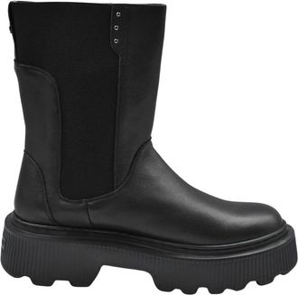 Janet & Janet Chelsea Leren Laarzen 453 - Dames - Chelseaboots - Zwart - 39 EU - Leer - Schoenen