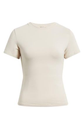 SKIMS Stretch Cotton Jersey T-Shirt in Stone at Nordstrom, Size Xx-Small