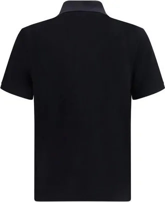 Moose Knuckles Mens Black Cotton Polo Shirt