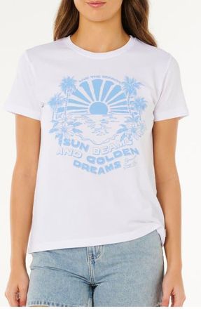 Rip Curl Sun Beams Graphic T-Shirt in Optical White at Nordstrom, Size Xx-Large